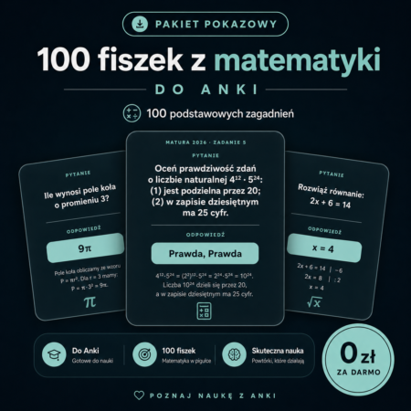 Pakiet Pokazowy Fiszek z Matematyki